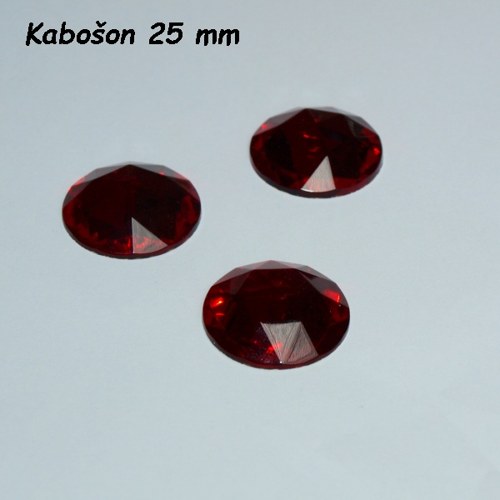 Kabošon Preciosa - Red 25 mm — foto 1