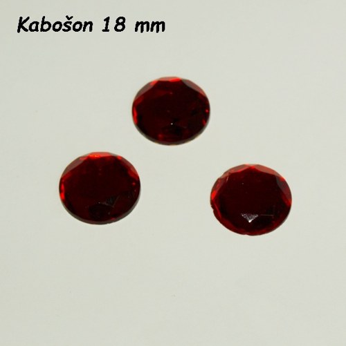 Kabošon Preciosa - Red 18 mm — foto 1