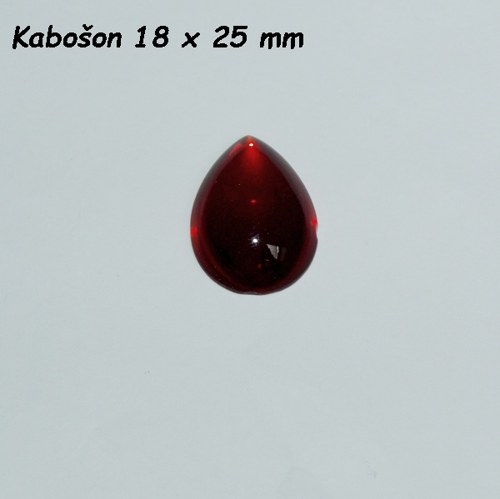 Kabošon Preciosa - Red 18 x 25 mmmm — foto 1