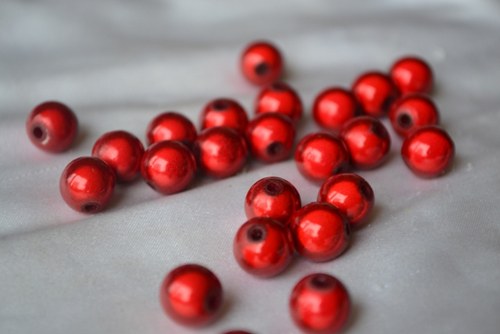Korálky magic červené, 6mm, 10ks