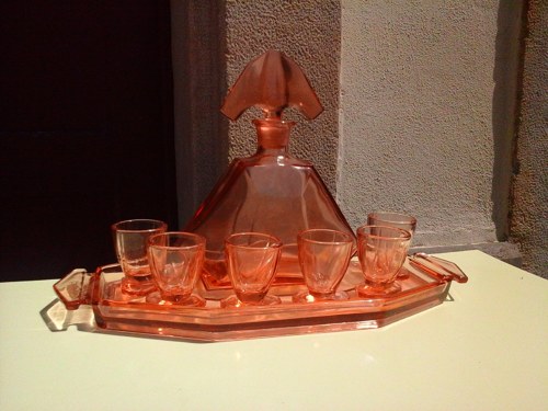 Set: karafa , 6 x sklenička , tác — foto 1