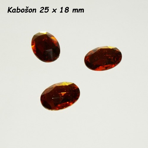Kabošon Topaz 25 x 18 mm — foto 1