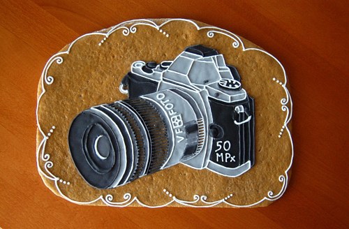 Perníkový fotoaparát k narozeninám
