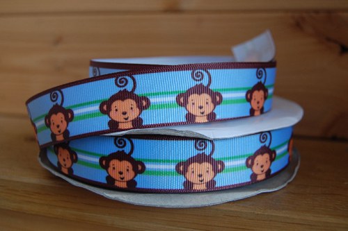 Stuha rypsová š.25 mm: Monkey — foto 1