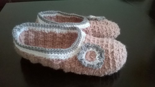 Háčkované papučky/balerínky — foto 1