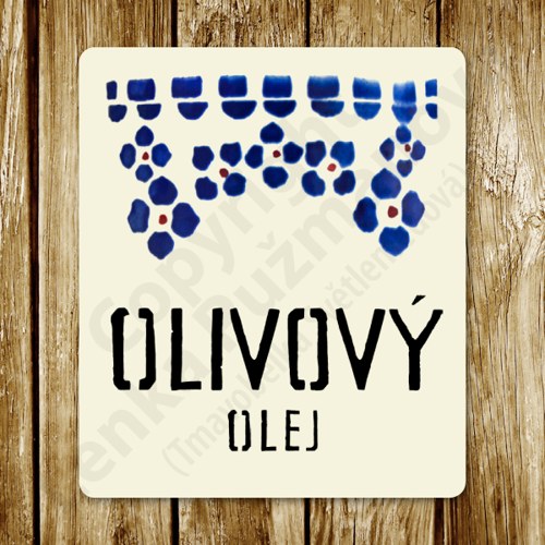 Olivový olej - samolepka na nádobu
