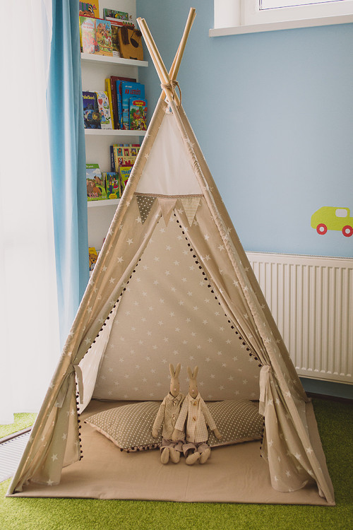 Teepee - béžové hvězdičky — foto 1