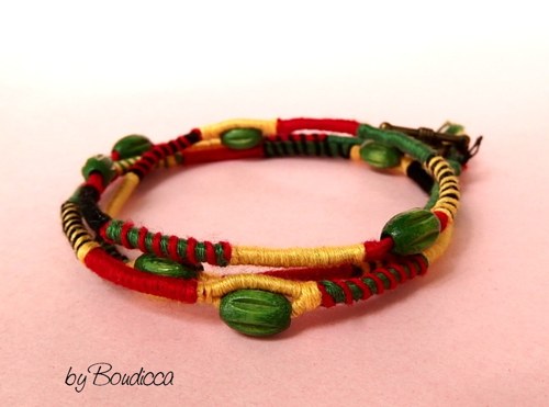 Rasta II! indiánský náramek — foto 1