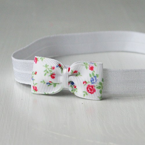 Čelenka pro newborn - kytičková mašlička — foto 1
