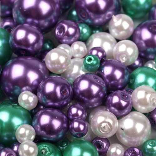 Voskované perly mix, 50g - 41,- Kč — foto 1