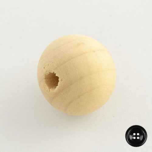 Korálky dřevěné, pr.4mm (100ks) - přírodní