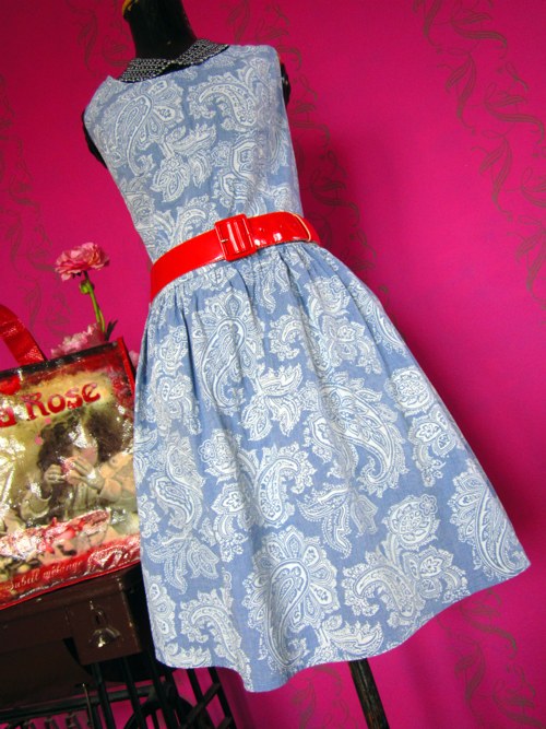 Šaty jeans kašmír vzor — foto 1