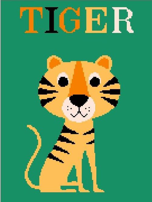 Předloha na vyšívání - Tygr / Tiger