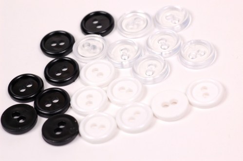 Knoflík košilový vel.18 /průměr 11mm/, černý, 10ks