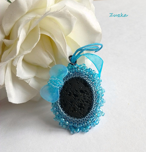 "Lava Blue" náhrdelník — foto 1