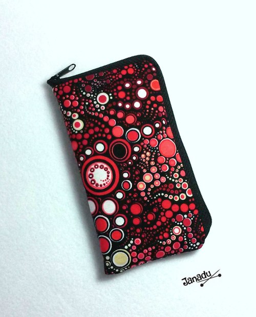 Obal na mobil bublinky do červena — foto 1