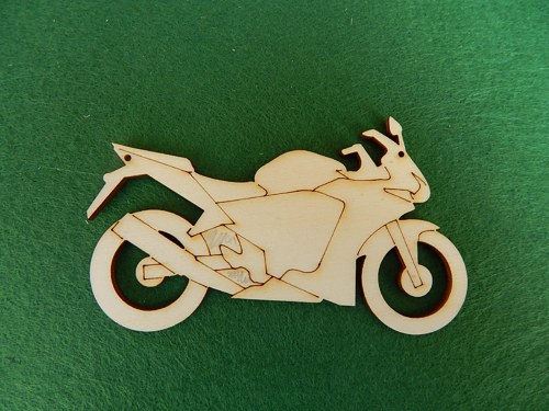 Dřevěný výřez, Motorka bike - velká