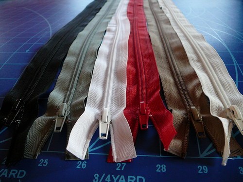 Zip, zdrhovadlo, plast, 65 cm-červené!