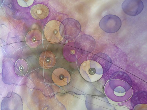 Viola-hodvábna šatka 90x90cm — foto 1