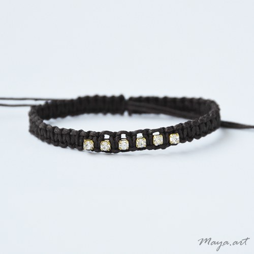 Hnědý náramek "MACRAME BRACELET" — foto 1