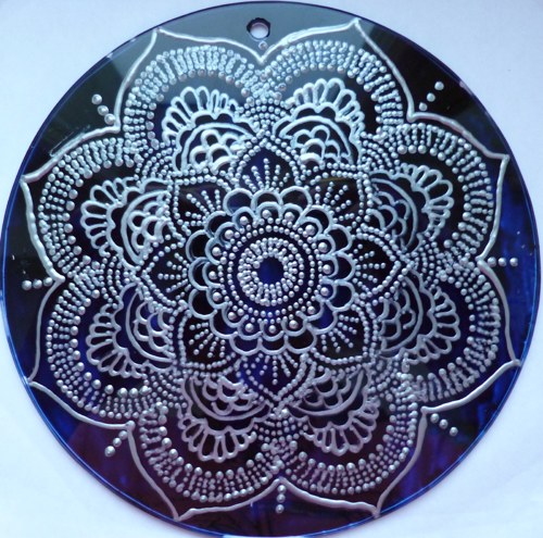 Ornament tmavomodrý