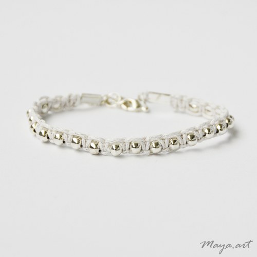 Bílý náramek "MACRAME BRACELET"