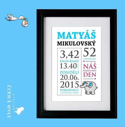ČÍSLA ŽIVOTA, NAROZENÍ, formát A4