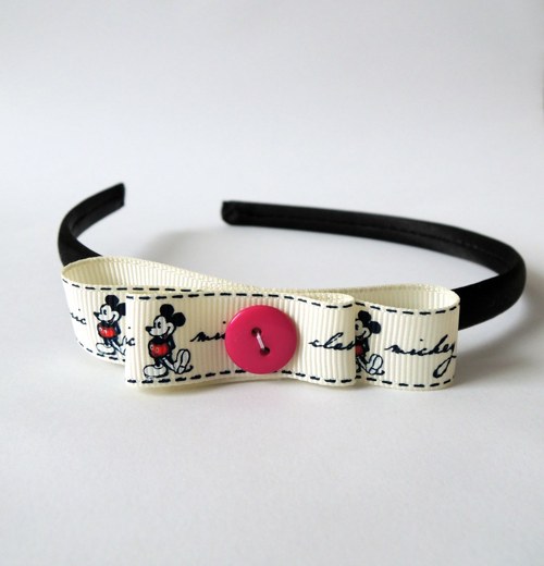 Čelenka s mašličkou mickey mouse — foto 1
