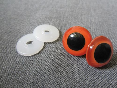 Bezpečnostní oči, oranžová barva, 20mm