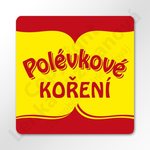 Polévkové koření - samolepka na kořenku