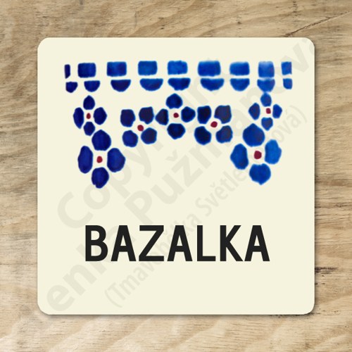 Bazalka - samolepka na kořenku