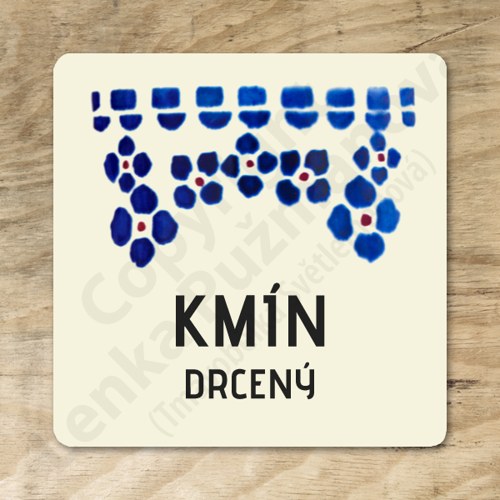 Kmín drcený - samolepka na kořenku — foto 1
