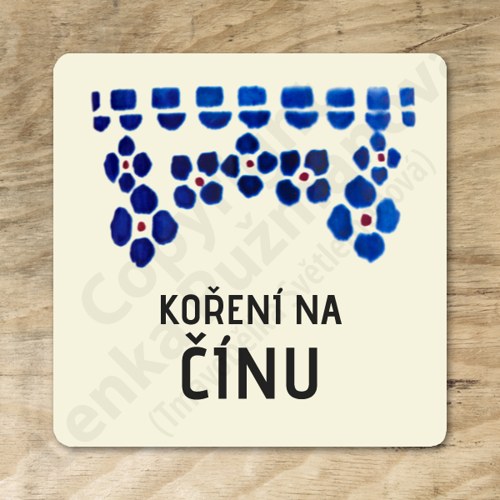 Koření na čínu - samolepka na kořenku