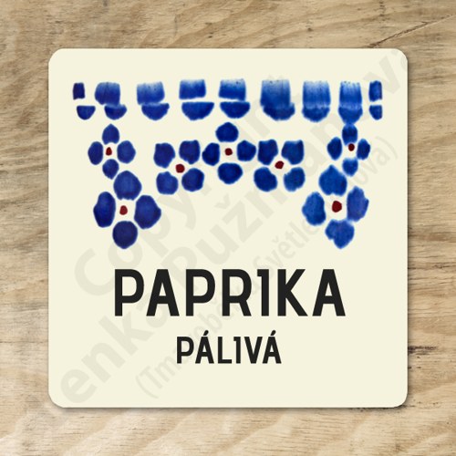 Paprika pálivá - samolepka na kořenku