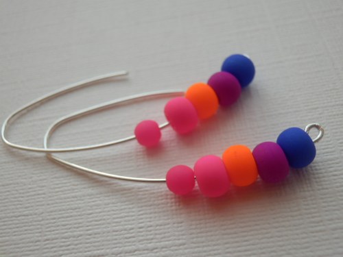 Naušnice " NEON NA DRÁTĚ 007" — foto 1