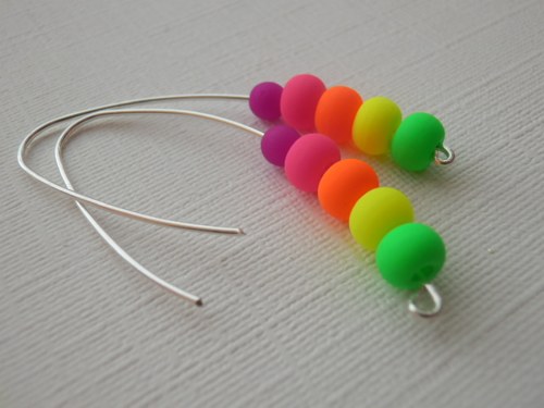 Naušnice " NEON NA DRÁTĚ 0010" — foto 1