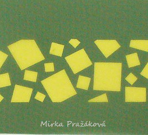 Silk screen šablona / poházené čtverce 15 — foto 1