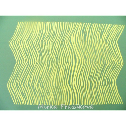 Silk screen šablona / proužky cik-cak — foto 1