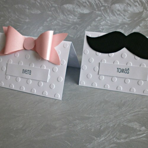 Jmenovka knírek a mašle — foto 1