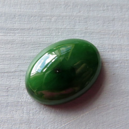 Nefrit, kabošon 13x18mm č.2 — foto 1