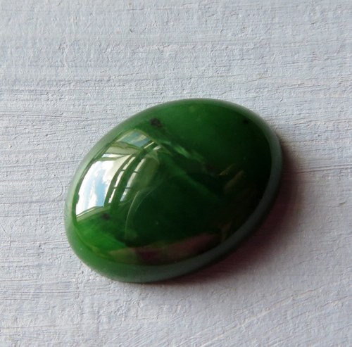 Nefrit, kabošon 13x18mm č.5 — foto 1