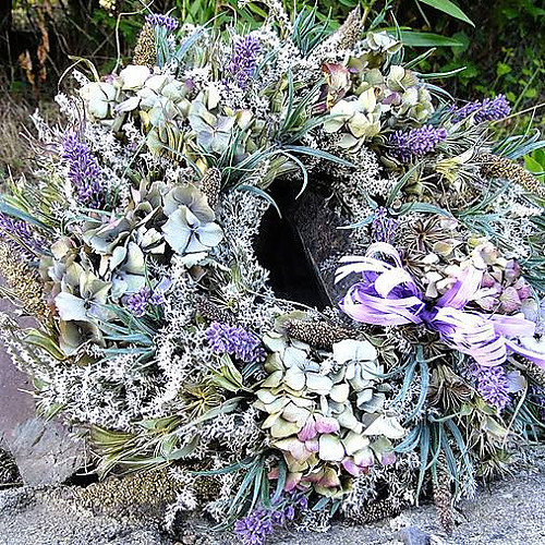 Věnec celoroční - Levandule a hortensie — foto 1
