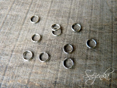 Dvojité kroužky chirurg ocel 316L 5 x 0,5 mm 30 ks