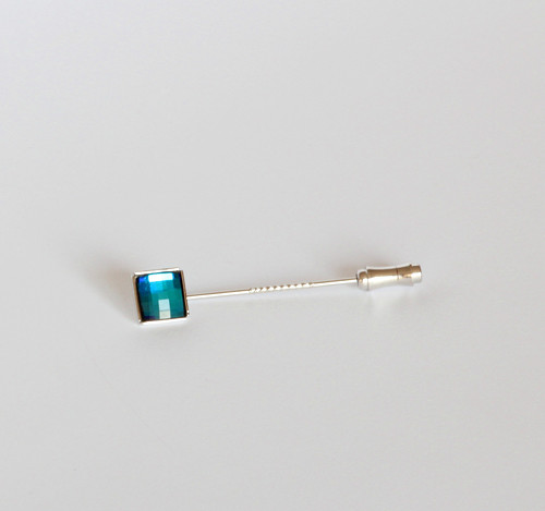 Jehla do kravaty "Crystal Bermuda Blue" Chessboard — foto 1