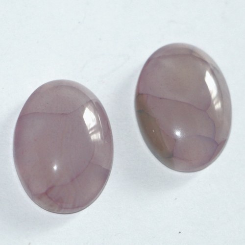 Kabošon - achátové oválky 17x12x5mm pár
