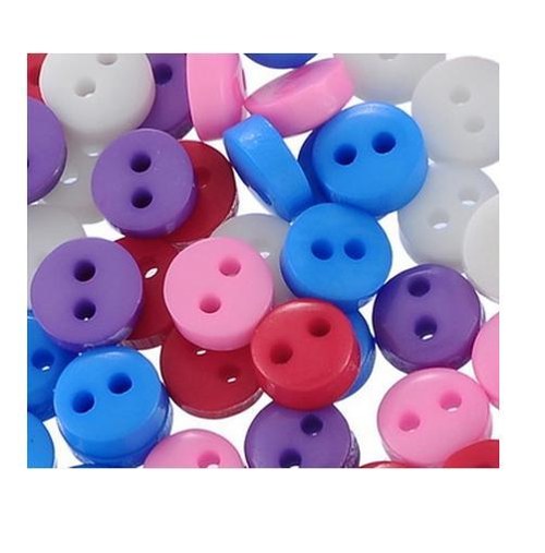 Plastový knoflík ~ Kulatý 6mm (cena za 4ks)