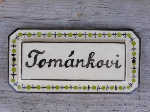 Keramická jmenovka — foto 1