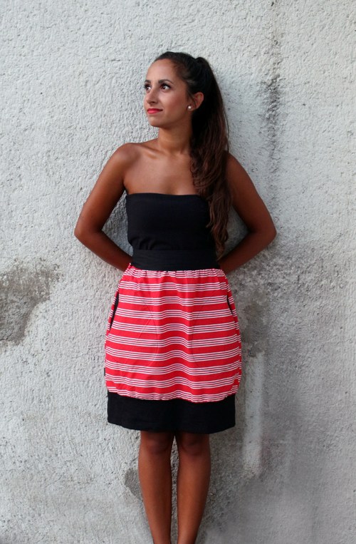 Šaty LIUC stripes rot — foto 1