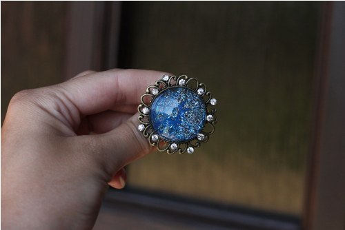Vintage Crystals - Blue Sheen - brož — foto 1