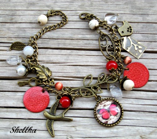 Náramek ,,WHITE AND RED,, — foto 1